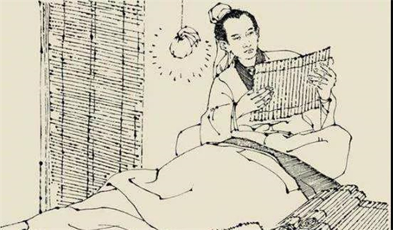 引用的是晋代孙康冬月映雪读书与车胤囊萤照书的勤学典故