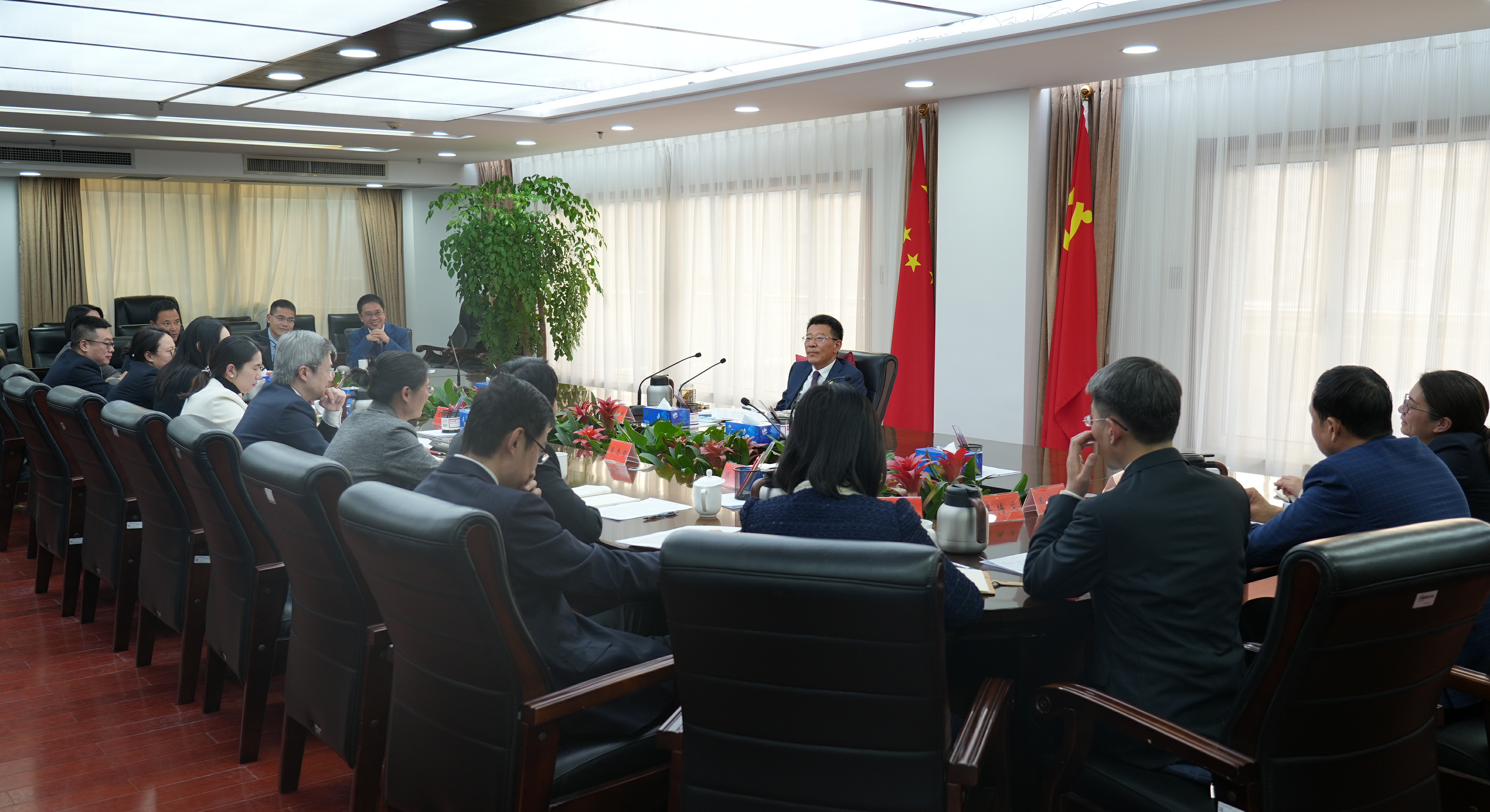 王靈桂主持召開中國僑聯處長代表座談會