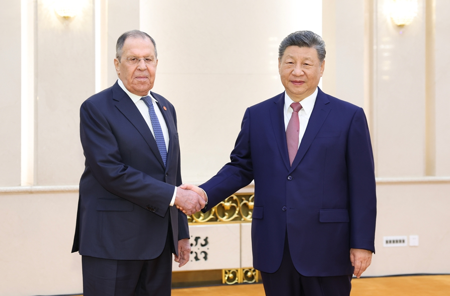 習近平會見俄羅斯外長拉夫羅夫