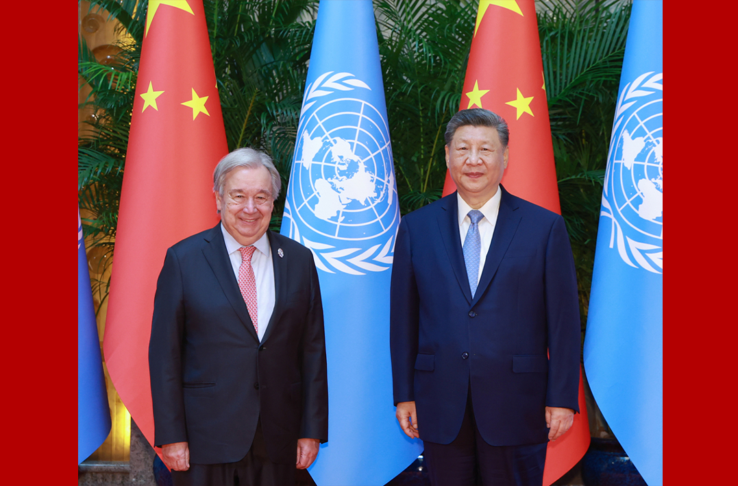 习近平会见联合国秘书长古特雷斯