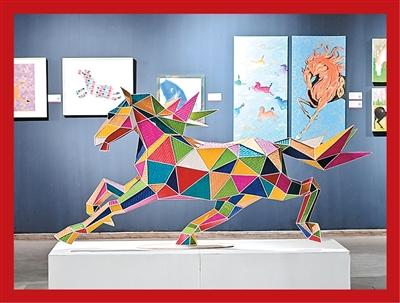 “马年畅想·2026——从北欧森林到闽南渔村”展一角。 本文图片均为受访者提供