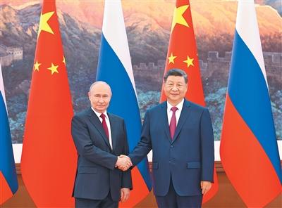 5月20日上午，国家主席习近平在北京人民大会堂同来华进行国事访问的俄罗斯总统普京举行会谈。新华社记者 黄敬文摄